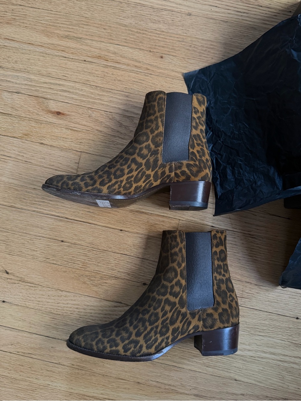 Saint Laurent Wyatt Leopard Chelsea Boot